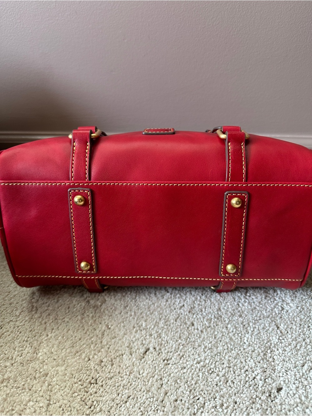 Dooney & Bourke Red Mini Florentine Satchel - Picture 5 of 7